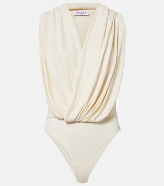 Alaia Ala&iuml;a Body in jersey con cappuccio