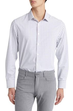 Mizzen+Main Leeward Trim Fit Montgomery Tatterasall Check Button-Up Shirt in White at Nordstrom, Size Xx-Large