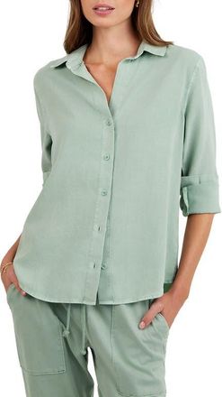 Bella Dahl Classic Button-Up Shirt in Oasis Green at Nordstrom, Size X-Small