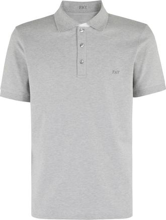 Fay Grijze Polo Shirt Dubbele Kraag - Heren - Polos - Grijs - 3XL - Tops