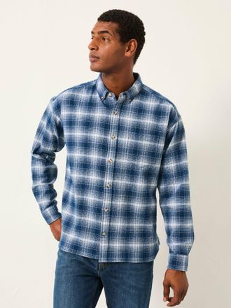 Fat Face FatFace Morley Blue Long Sleeve Relaxed Fit Check Shirt