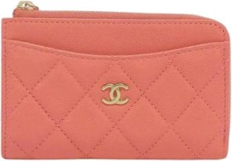 Chanel Pre-owned Wallets, female, Pink, Size: ONE SIZE Pre-owned Leather wallets