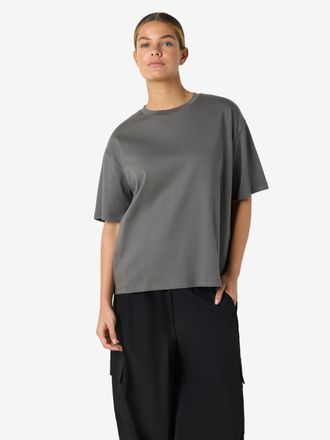 Noisy May Kurzarmshirt NOISY MAY NMKIM S/S T-SHIRT JRS NOOS, Damen, Gr. XL, charcoal gray, Jersey, Obermaterial: 100% Baumwolle, unifarben, regular fit normal, 