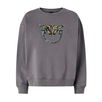 Pinko Nelly Sweatshirt - female - PINKO - Sweatshirts - Gray - 2XS - Sweatshirts & Hoodies