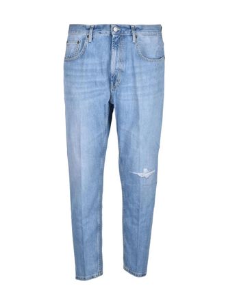 Dondup Light Blue Jago Carrot Fit Cotton Jeans