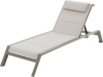 Hesperide Tumbona De Aluminio Y Texaline De 2 Ruedas Allure Verde & Verde Laurel - Hesp&eacute;ride