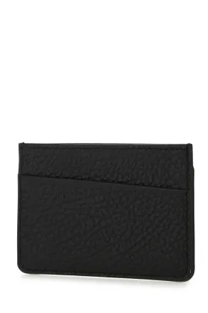 Maison Margiela Mens Black Leather Card Holder T8013 Portafogli