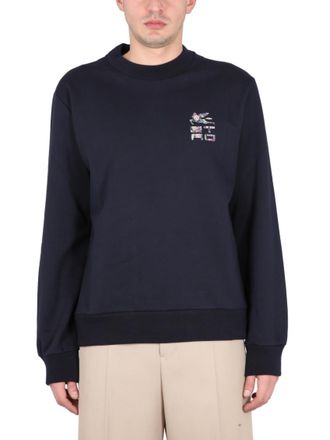 Etro Navy Blue Crew Neck Sweatshirts