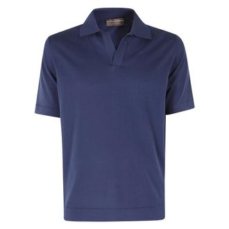 FILIPPO DE LAURENTIIS V-neck Knitwear, male, Blue, Size: 3XL Skipper Polo