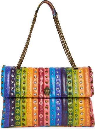 Kurt Geiger Kensington XXL Leather Shoulder Bag in Pink Multi/Other at Nordstrom Rack