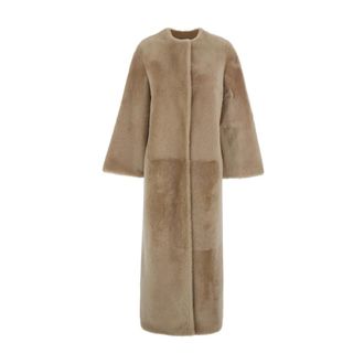 Yves Salomon Donna, Cappotti, Beige, S, new