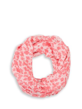 Tom Tailor Loop TOM TAILOR, Damen, coral pink ginkgo minimal, Web, Kunstfaser, gemustert, Modet&uuml;cher Loop, mit Muster