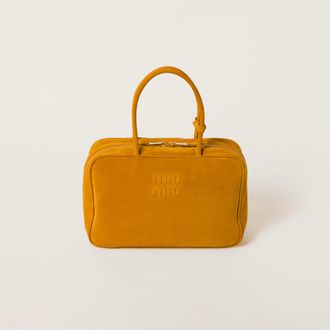Miu Miu Suede Beau Bag, Woman, Whiskey