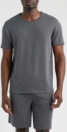 Daniel Buchler Short Sleeve Crewneck T-Shirt in Charcoal at Nordstrom, Size Xx-Large