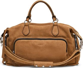 Aim&eacute;e Away We Go Leather Duffle Bag in Latte Nubuck at Nordstrom