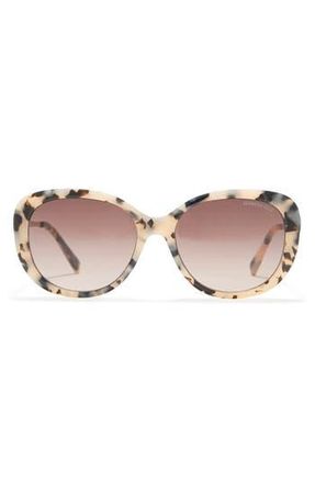 Kenneth Cole 56mm Cat Eye Sunglasses in Blonde Havana /Gradient Brown at Nordstrom Rack