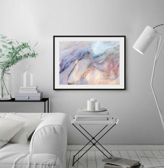 Queence Bild »Mandala« Abstrakt Gemälde Kunst Marmor 1 Stk. tlg. HD Premium Poster-Druck inkl. Holzrahmen