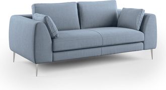 Divani.Store Divani.store - Plano Sof&aacute; Moderno En Microfibra T&eacute;cnica Desmontable 216 Cm Azul Claro