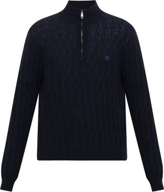 Etro Truien - Heren - Cashmere truien - Blauw - M - Truien & Vesten