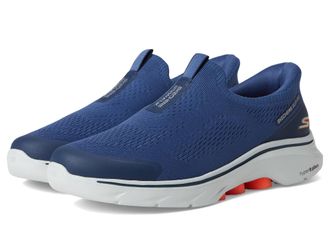 Skechers Mens Hands Free Slip-ins Go Walk 7-Easy on Evolution Sneaker, Navy, 8 UK