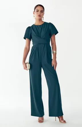 ST MRLO Mahra Jumpsuit in Teal at Nordstrom, Size 14