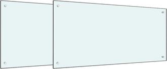 vidaXL Salpicadero De Cocina 2 Pcs 100 X 50 Cm Vidrio Templado Vidaxl