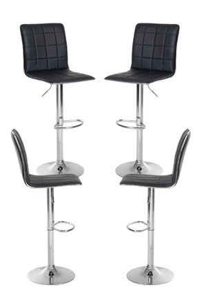 Regalos Miguel Packs Taburetes Cocina - Pack 4 Taburetes Likod - Negro