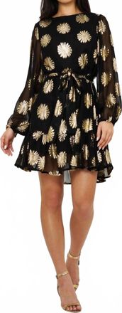 Oliphant Flirty Short Dress In Peony Black