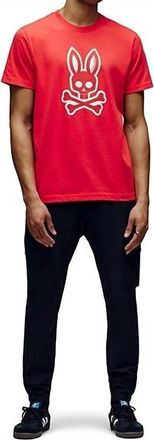 Psycho Bunny Mens Ryder Graphic Tee In Red
