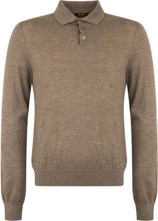 Moorer Breton Polo Trui - Heren - Polos - Bruin - M - Kasjmier - Tops