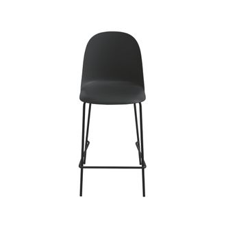 MondoViro Juego de 2 taburetes polipropileno negro 45x49 cm 100h