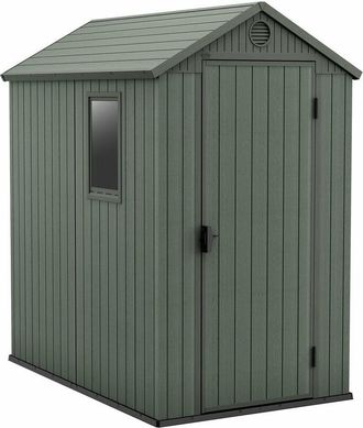 Keter Casetta da Giardino Porta Attrezzi 125,8x184,5x205,1 cmin Evotech+ Keter Darwin 4x6 Verde