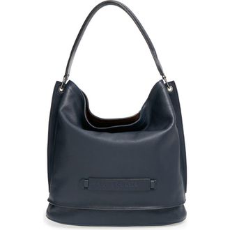 Longchamp 3D Leather Hobo in Midnight at Nordstrom Rack