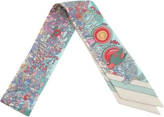 Herm&egrave;s 2024-2025 Pony Pit Stop Silk Twilly Scarf scarves - Verde