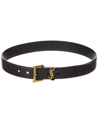 Saint Laurent Cassandre Leather Belt