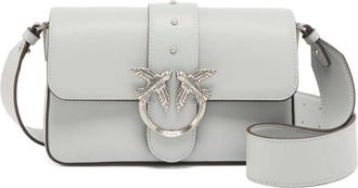 Pinko Mini Love Schoudertas - Dames - Schoudertassen - Grijs - ONE Size - Katoen - Tassen