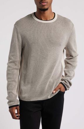 Rag & Bone Harvey Crewneck Cotton Sweater in Grey at Nordstrom, Size X-Large