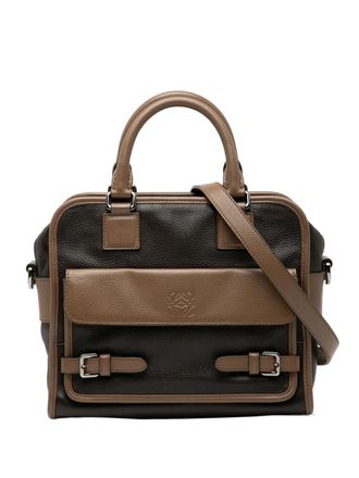 Loewe 2013-2025 Bicolor Grained Calfskin Cruz satchel - Brown