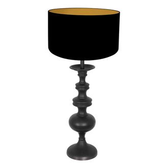 Anne Lighting Anne Lighting - L&aacute;mpara De Mesa - Lyons - Negro - Madera Lino - &Oslash;