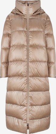 Herno Lange gesteppte Daunenjacke mit Kapuze