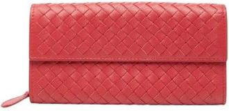Bottega Veneta Pre-owned Wallets, female, Red, Size: ONE SIZE Pre-owned Leather Wallet