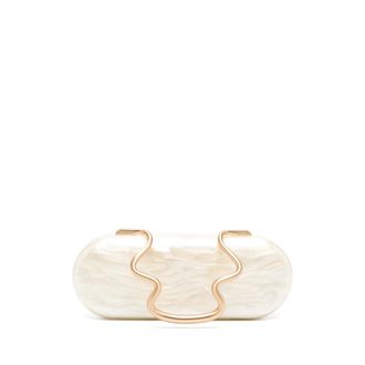 Cult Gaia Ilaria Marbled-effect Sculptural Clutch Bag