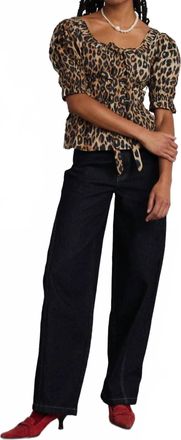 Damson Madder Dion Wide Leg Jeans In Dark Indigo