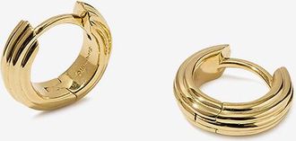 Otiumberg Geriffelte goldenem Silber-Creolen Echo Small