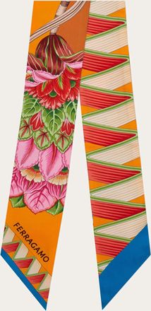Ferragamo Women Giada print silk mini bandeau Orange