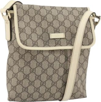 Gucci Pre-owned Cross Body Bags, female, Beige, Size: ONE SIZE Pre-owned Plastic Cross Body Bag