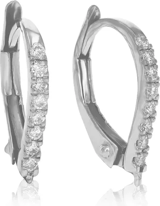 Vir Jewels 1/8 cttw Lab Grown Diamond Dangle Earrings in Sterling Silver With Lever Backs For Women