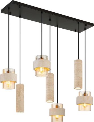 Globo Lighting Lampada A Sospensione Lampada A Sospensione Per Soggiorno Regolabile In Altezza In Metallo Nero L 29,5 Cm