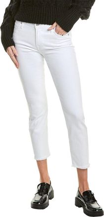 7 For All Mankind Roxanne Ankle White Slim Cigarette Jean