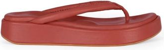 Cortana Geisha Sandaal - Dames - Slippers - Rood - 37 EU - Leer - Schoenen